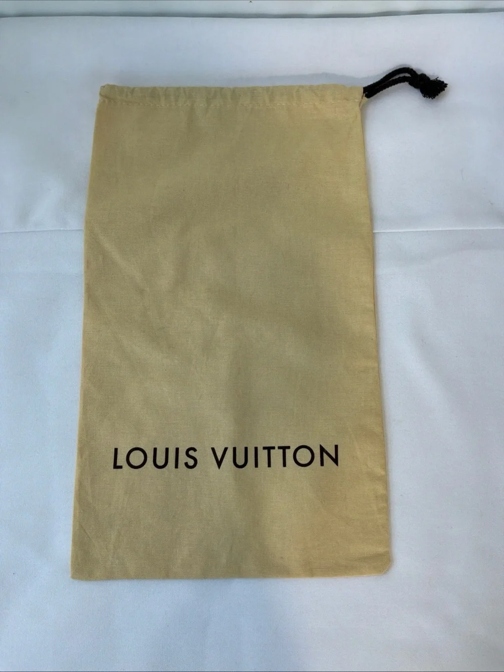 Louis Vuitton Tan Dust Bag Shoes Authentic Drawstring LV Storage 9 X 15